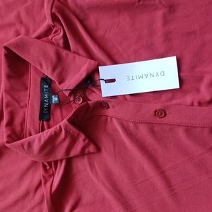 Dynamite | Long Knit Shirt Dress